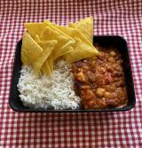 Chili con carne m/ ris og nachos
